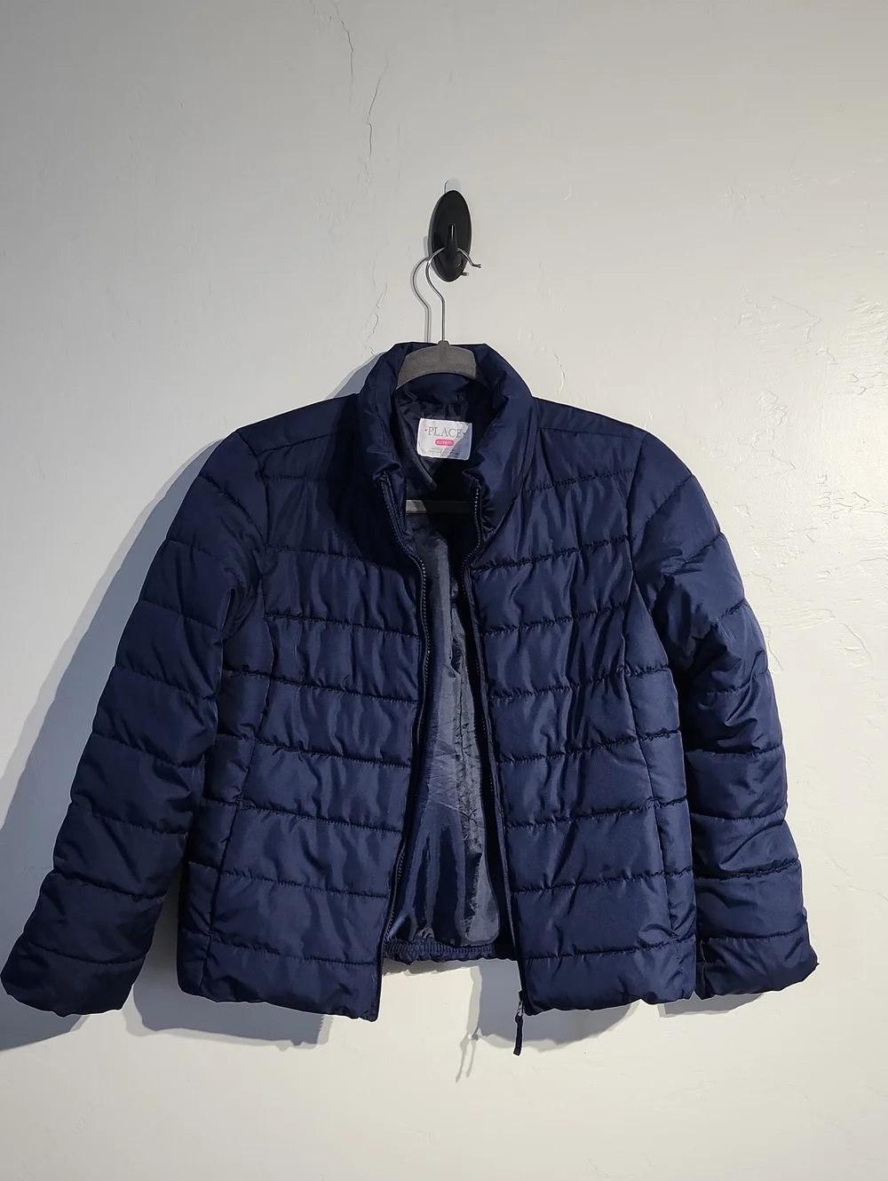 The Children's Place Navy Quilted Puffer Jacket Big Girls XL 14
